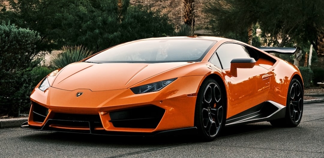 Lamborghini at sunset